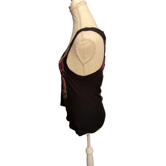 Baby Phat Vintage Women's Size Small Black Twist Back Tank Top - Picture 2 of 7